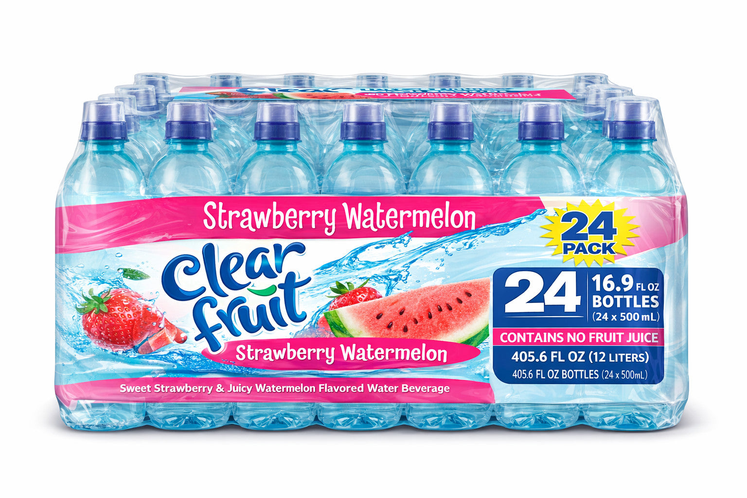Clear Fruit Flavored Water 16.9oz Bottles 6/12/24 Packs, ALL Flavors Available